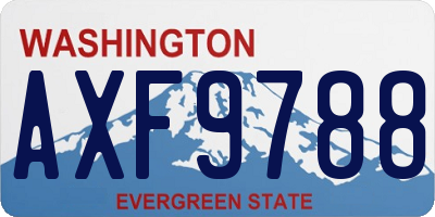 WA license plate AXF9788