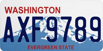 WA license plate AXF9789