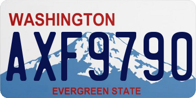 WA license plate AXF9790