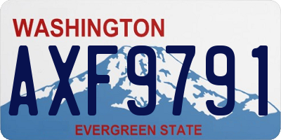 WA license plate AXF9791