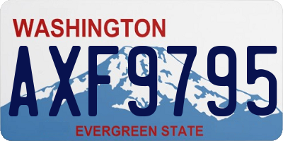 WA license plate AXF9795