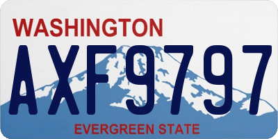 WA license plate AXF9797