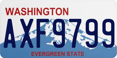 WA license plate AXF9799