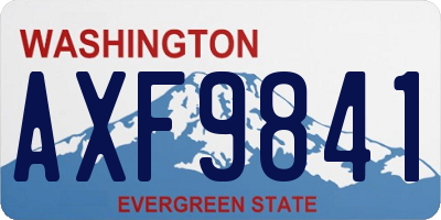 WA license plate AXF9841