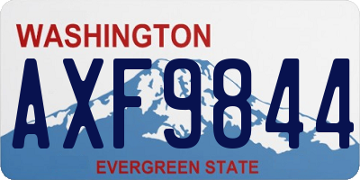 WA license plate AXF9844