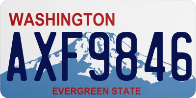 WA license plate AXF9846