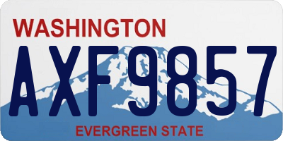 WA license plate AXF9857