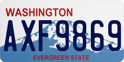 WA license plate AXF9869