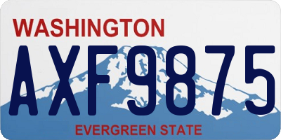 WA license plate AXF9875
