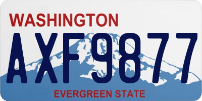 WA license plate AXF9877