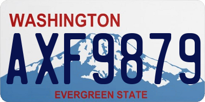 WA license plate AXF9879