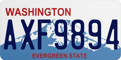 WA license plate AXF9894