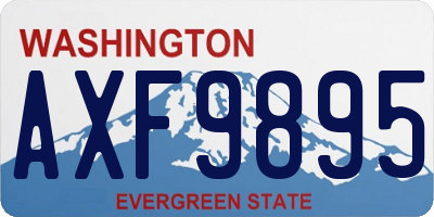 WA license plate AXF9895
