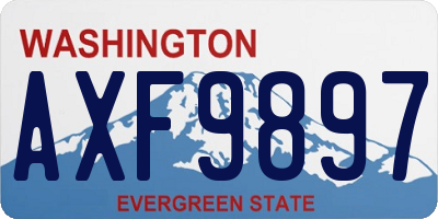 WA license plate AXF9897