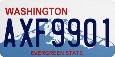 WA license plate AXF9901