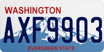 WA license plate AXF9903