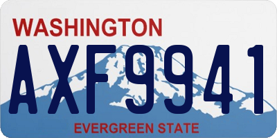 WA license plate AXF9941