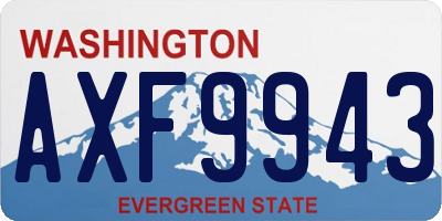 WA license plate AXF9943
