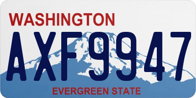 WA license plate AXF9947