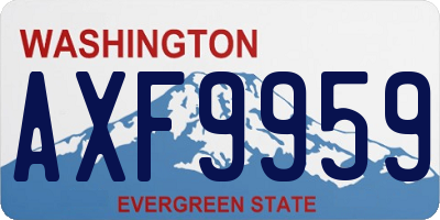 WA license plate AXF9959