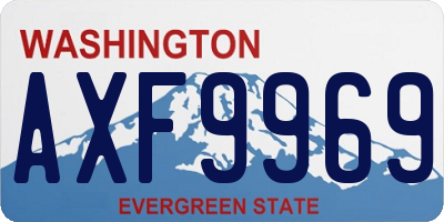 WA license plate AXF9969