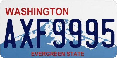 WA license plate AXF9995