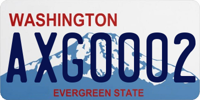 WA license plate AXG0002