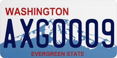 WA license plate AXG0009