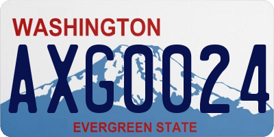 WA license plate AXG0024