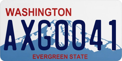 WA license plate AXG0041