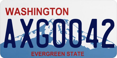 WA license plate AXG0042