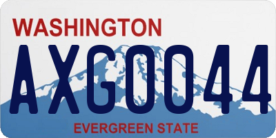 WA license plate AXG0044