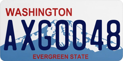 WA license plate AXG0048