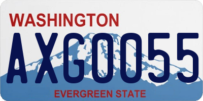 WA license plate AXG0055