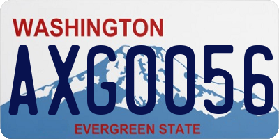 WA license plate AXG0056