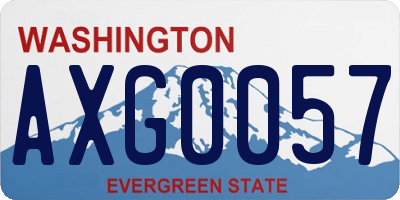 WA license plate AXG0057