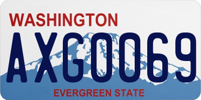 WA license plate AXG0069