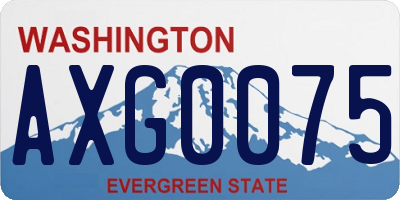 WA license plate AXG0075
