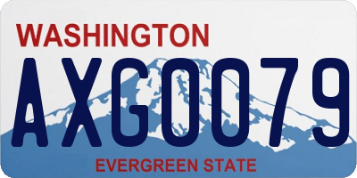 WA license plate AXG0079