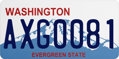 WA license plate AXG0081