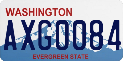 WA license plate AXG0084