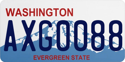 WA license plate AXG0088
