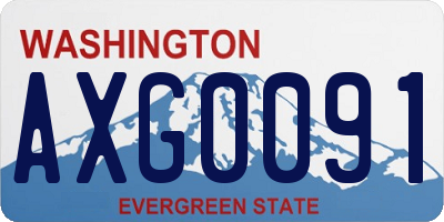 WA license plate AXG0091