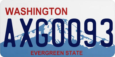 WA license plate AXG0093