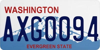 WA license plate AXG0094