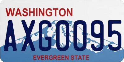 WA license plate AXG0095