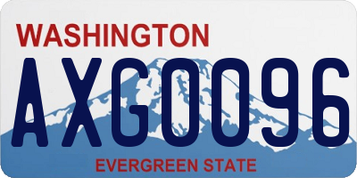 WA license plate AXG0096