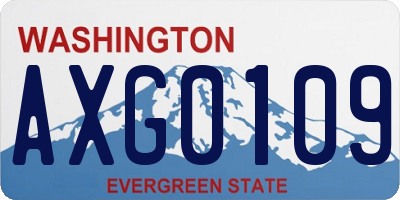 WA license plate AXG0109