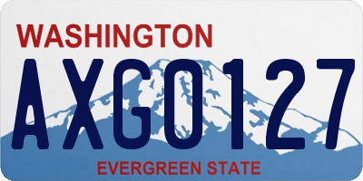 WA license plate AXG0127