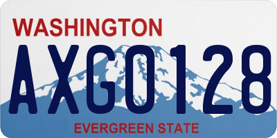 WA license plate AXG0128